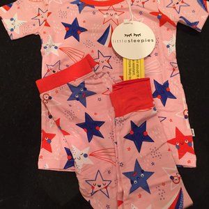 NWT 5/6 Stars Little Sleepies Short Sleeve/Long Pants